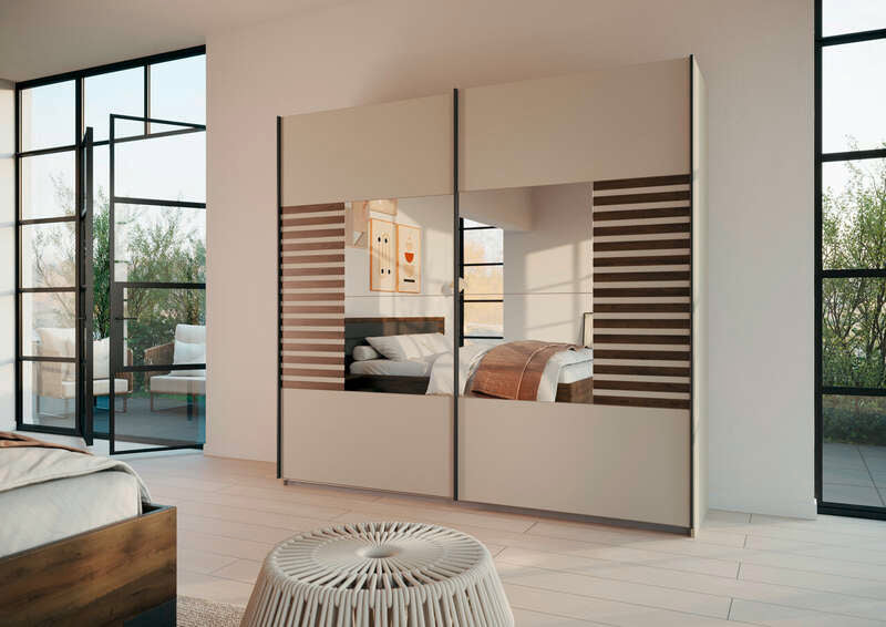 Barea Rauch 2 Sliding Door Wardrobe With Front Mirror